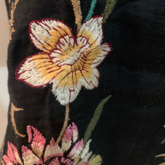 Johnny Was Maisie Embroidered Linen Blouse M - Picture 10 of 12